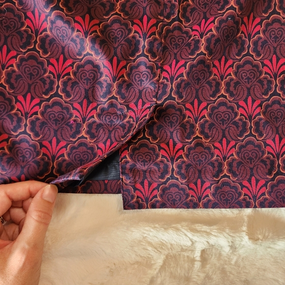 LOFT Burgundy Printed Pencil Skirt, Size  2 Petite - Picture 10 of 13